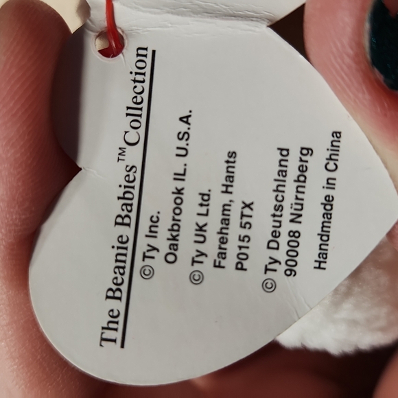 🕸Vintage Ty Beanie Baby Original Fleece The Lamb PVC Pellets 1996 - Picture 9 of 11